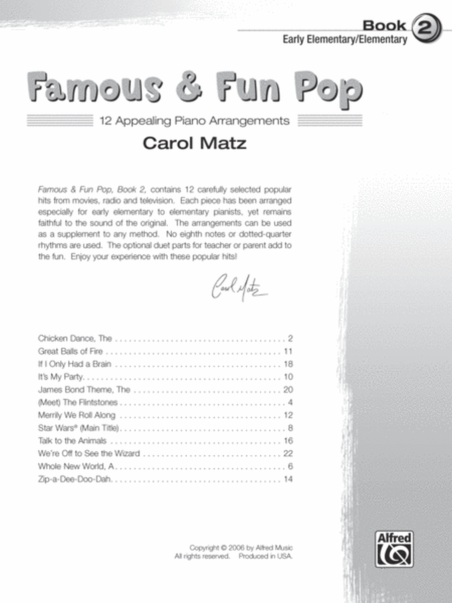 Famous And Fun Pop - Piano Book 2