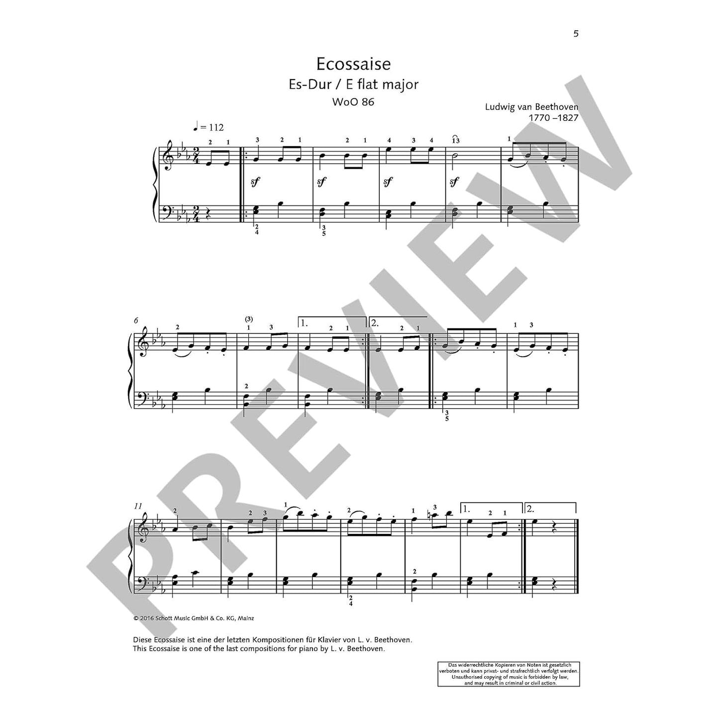 My First Beethoven - Easy Piano Pieces Book