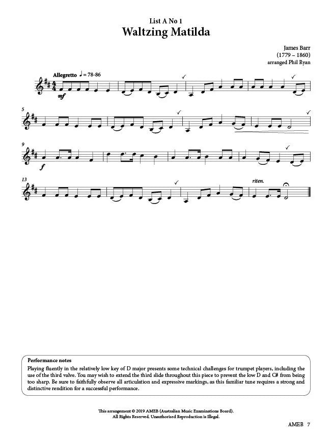 AMEB Trumpet Series 2 - Grade 2 Book