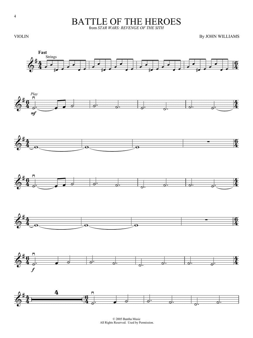 Star Wars Instrumental Play Along Violin Book/Ola