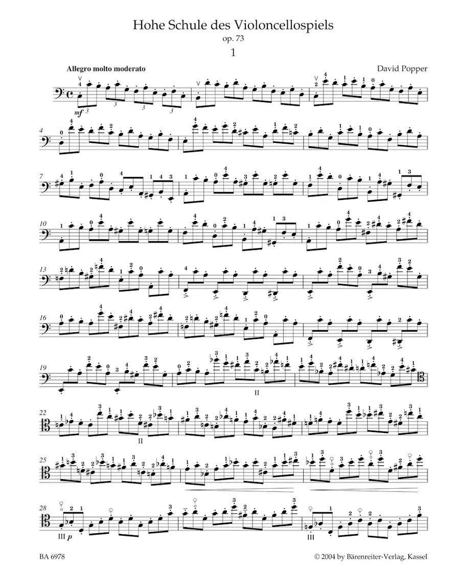 High School Of Cello Playing 40 Etudes Op 73