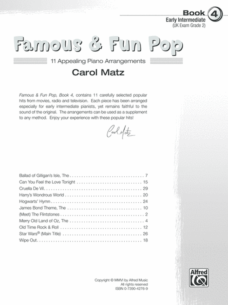 Famous And Fun Pop - Piano Book 4