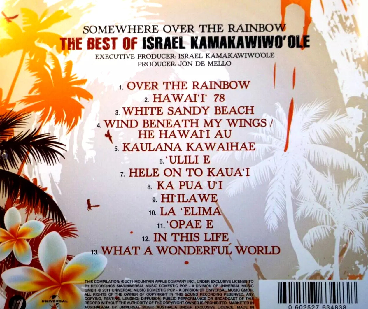 The Best of Israel Iz Kamakawiwoole - Somewhere Over The Rainbow CD