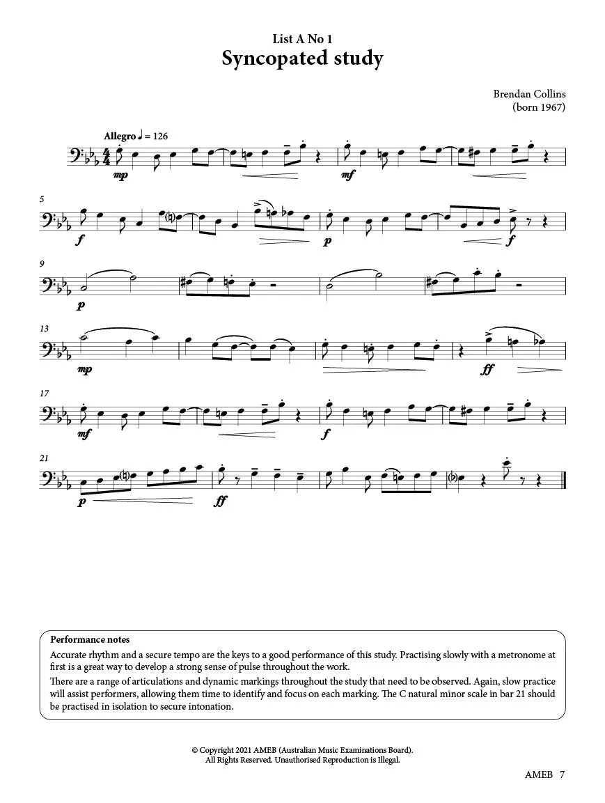 AMEB Trombone & Euphonium Series 2 - Grade 4 Book