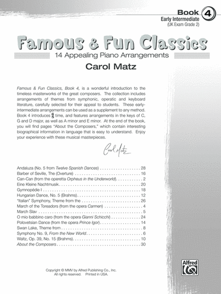 Famous And Fun Classics - Piano Book 4