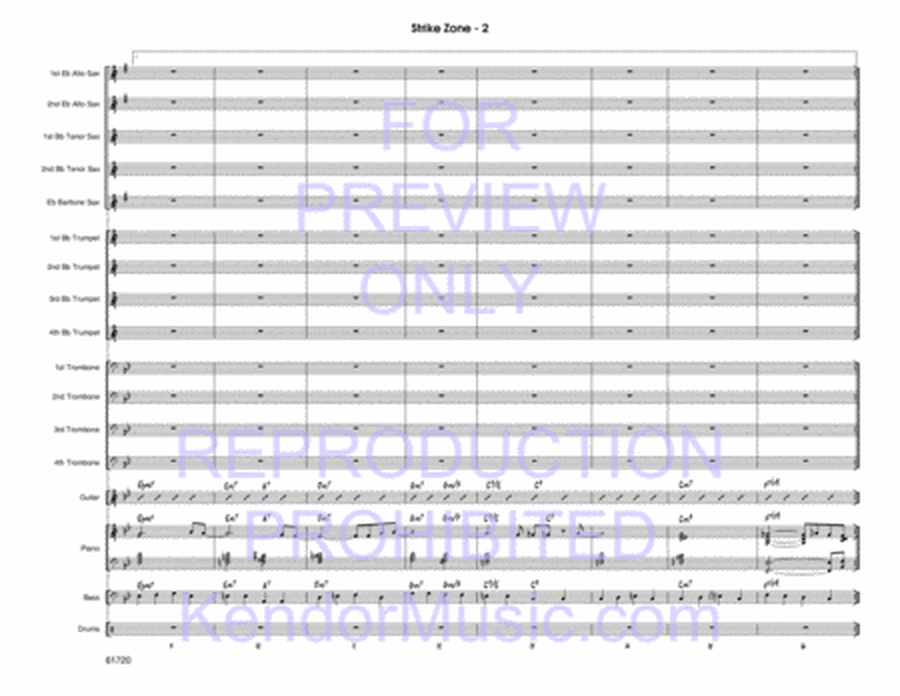 Strike Zone - Jazz Ensemble Level 3 Score/Parts