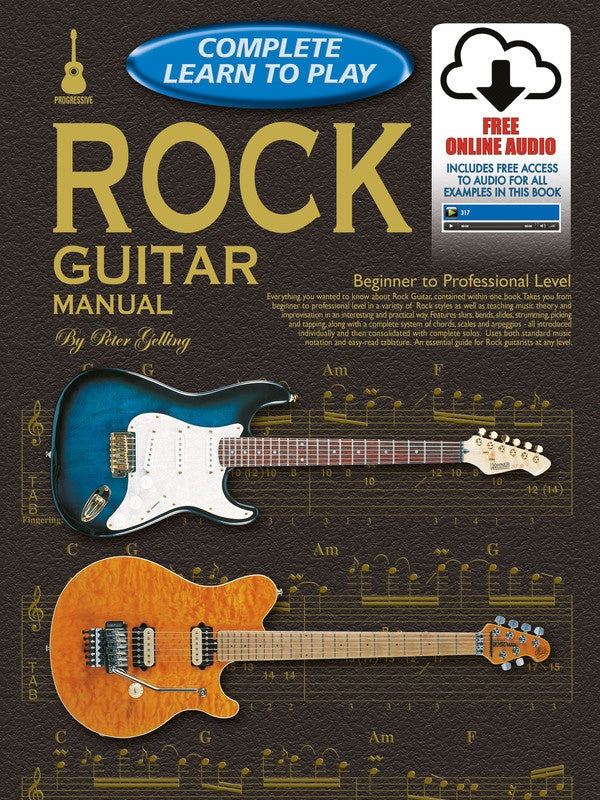 Progressive Complete Learn To Play Rock Guitar Manual Book/Ola