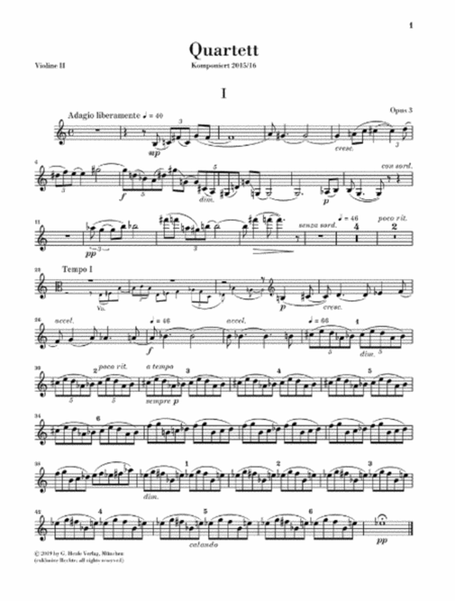 Kissin - String Quartet Op 3 Score/Parts