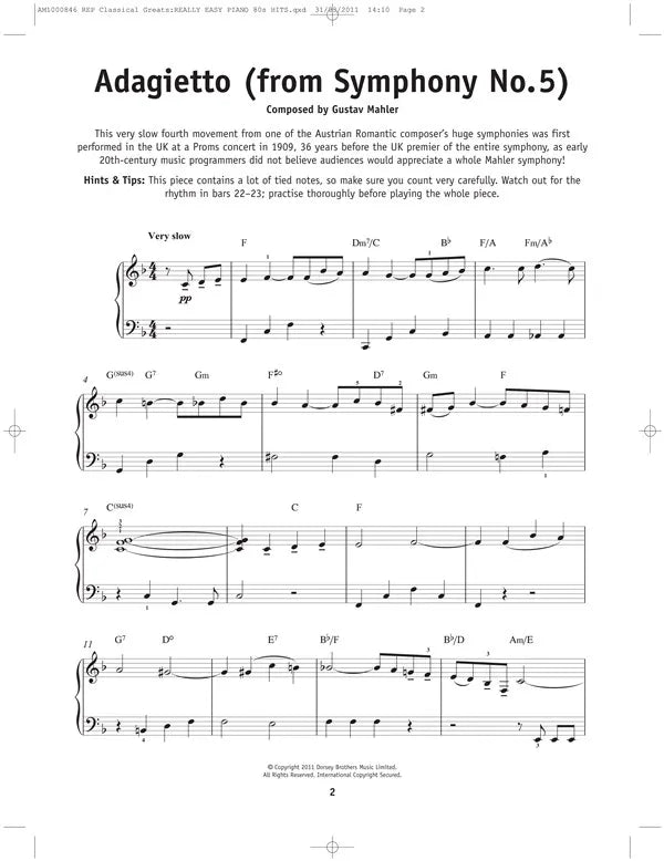 Really Easy Piano Classical Greats Book