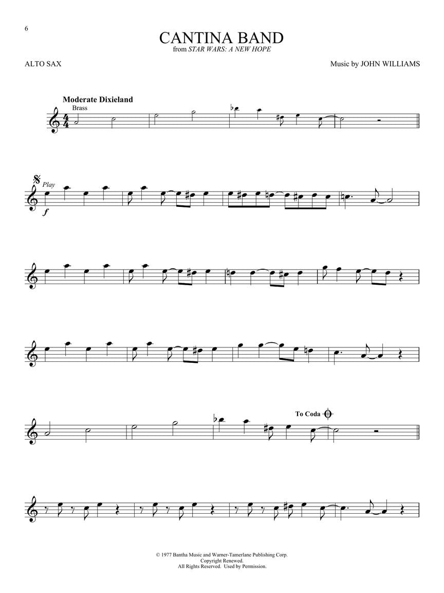 Star Wars Instrumental Play Along Alto Saxophone Book/Ola