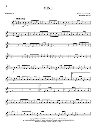 Taylor Swift - Recorder Songbook (Original Edition)