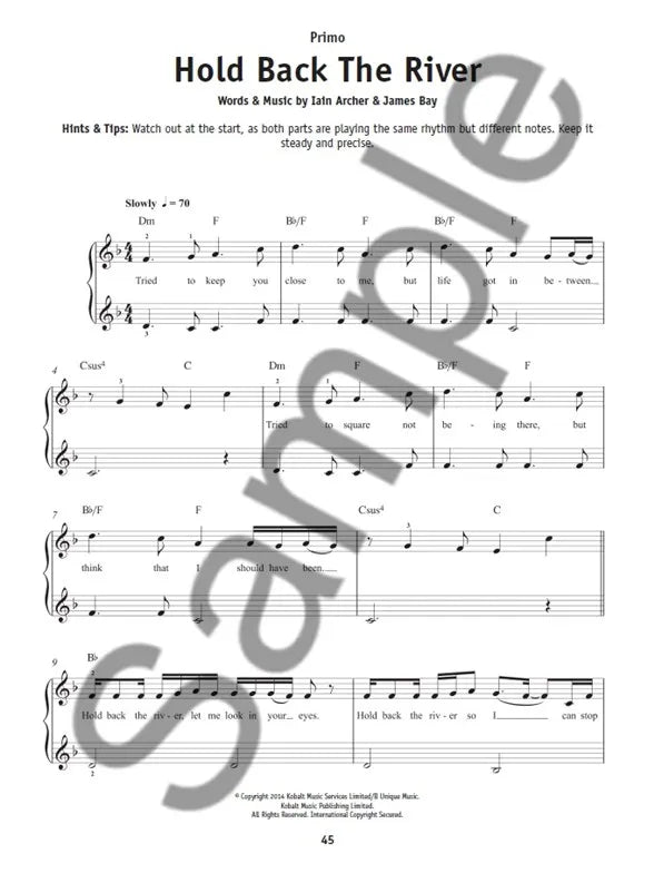 Chart Hits Duets - Really Easy Piano Book