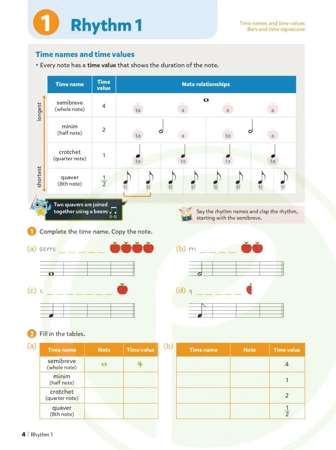 Music Theory For Young Musicians - Grade 1 Book (New 2024 Revised 4th Edition)