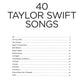 40 Taylor Swift Songs - Really Easy Piano Book