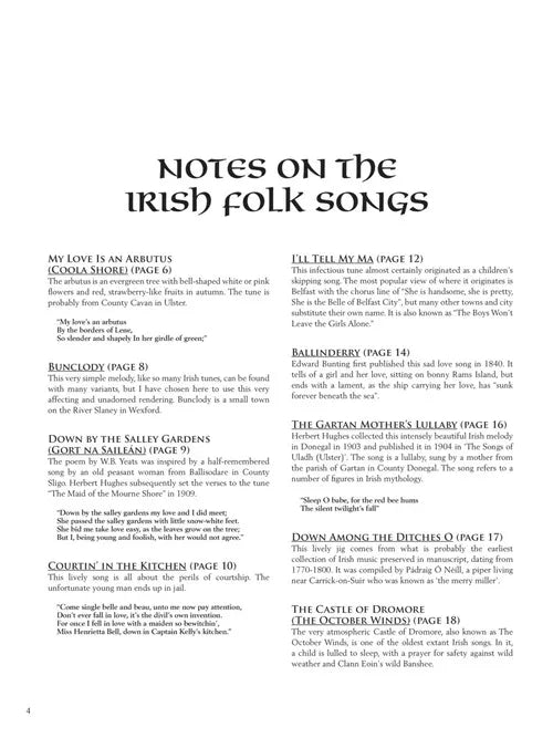 Irish Folk Songs Collection Piano Solo Book (24 Traditional Songs)