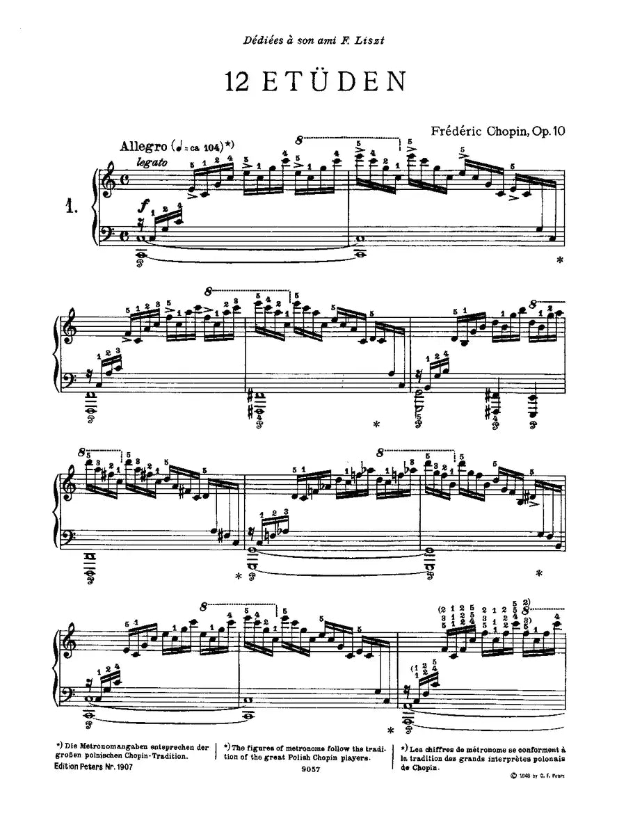 Frederic Chopin: Etudes Op.10 Nos 1‚Äö√Ñ√∂‚àö√ë‚àö¬®12 Op.25 Nos 1‚Äö√Ñ√∂‚àö√ë‚àö¬®12 Piano Solo Book