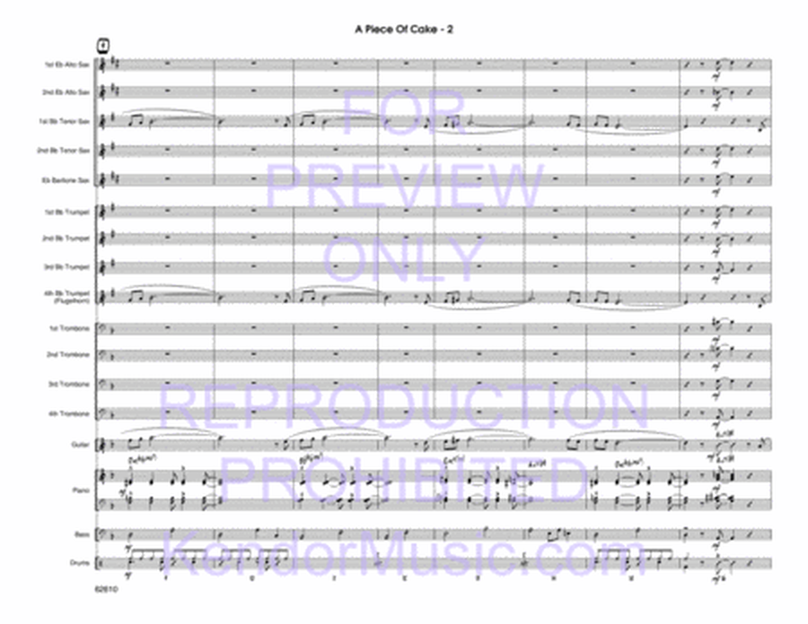 A Piece Of Cake - Jazz Ensemble Level 5-6 Score/Parts