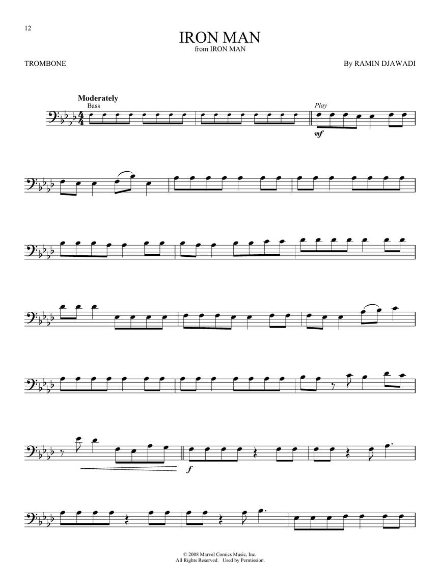 Superhero Themes Instrumental - Play Along Trombone Book/Ola