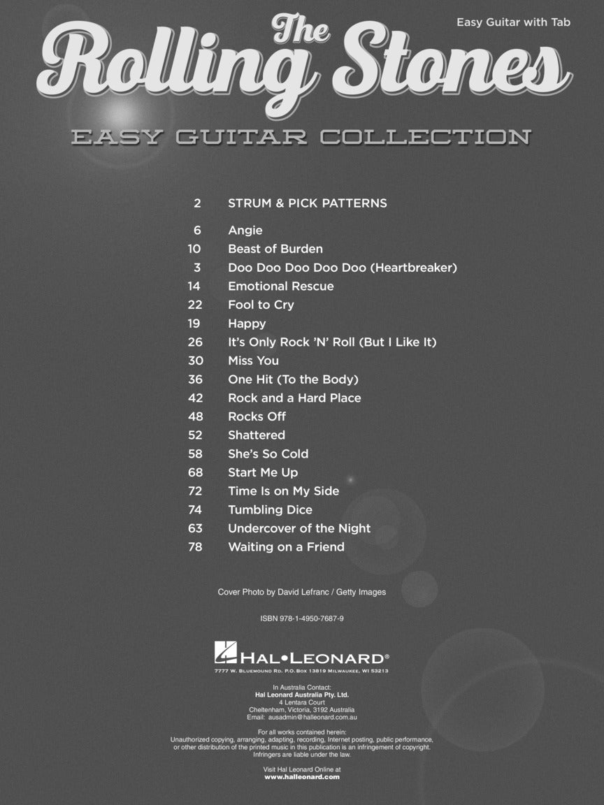 The Rolling Stones Easy Guitar Collection