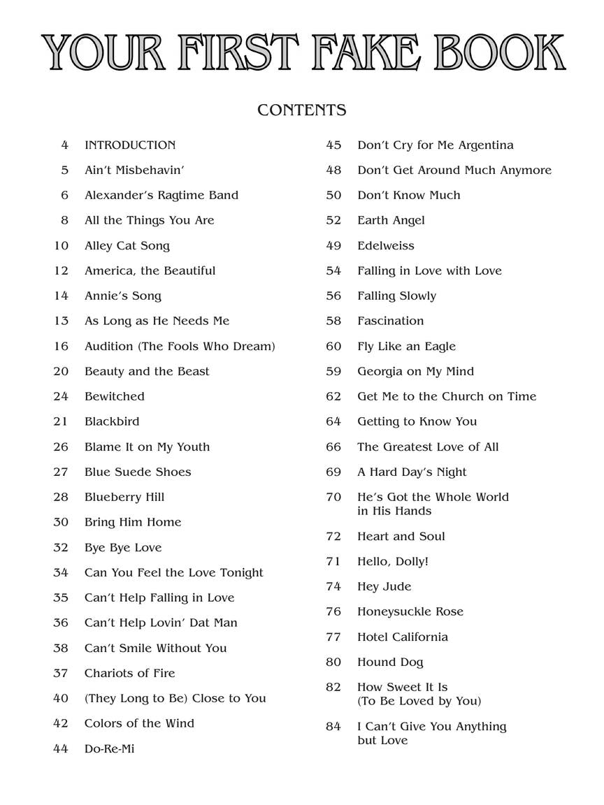 Your First Fake Book for C Instruments (2nd Edition)