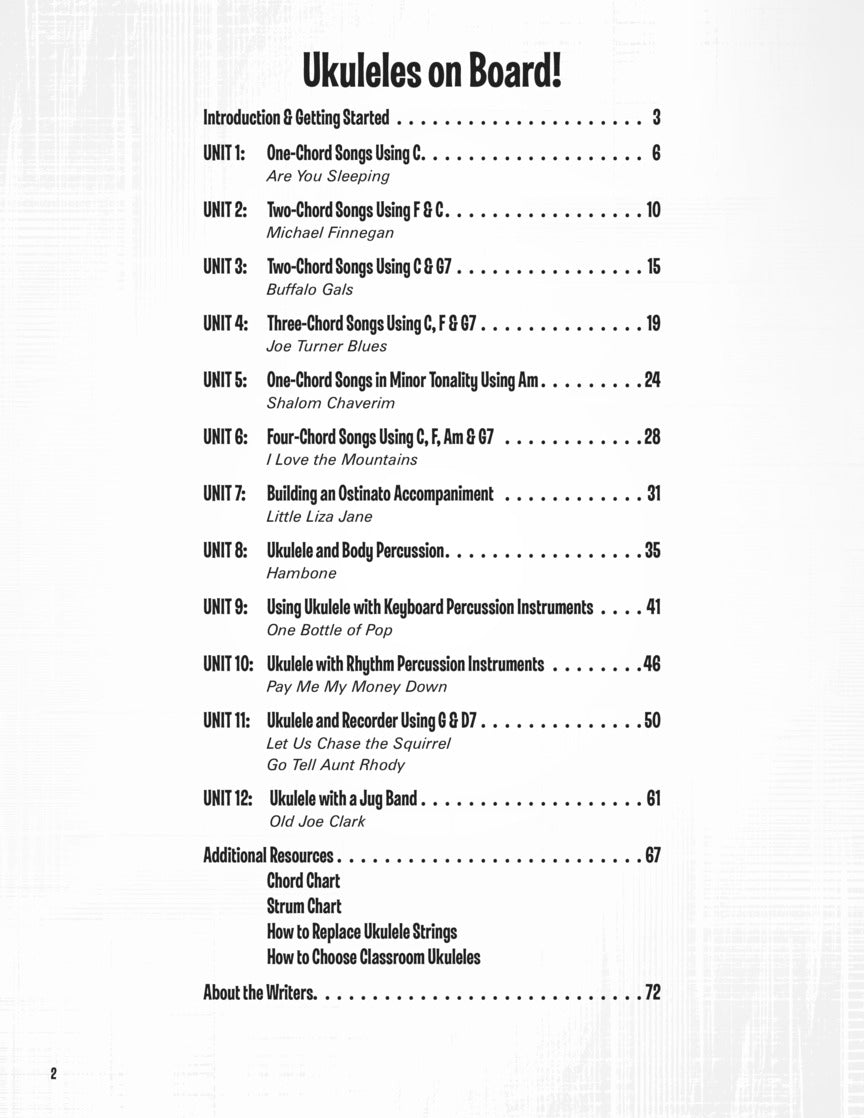 Ukuleles on Board - Play and Sing Songs in the Music Class Book