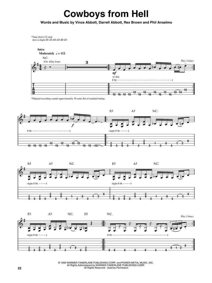 Pantera Guitar Play Along Volume 163 Book/Ola