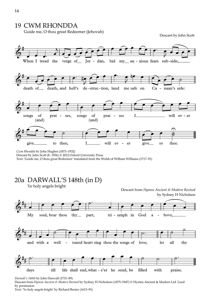 The Oxford Book Of Descants - Melody Edition (102 Descants)