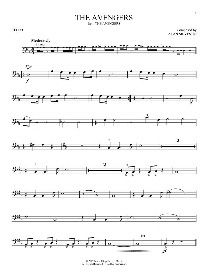 Superhero Themes Instrumental - Play Along Cello Book/Ola