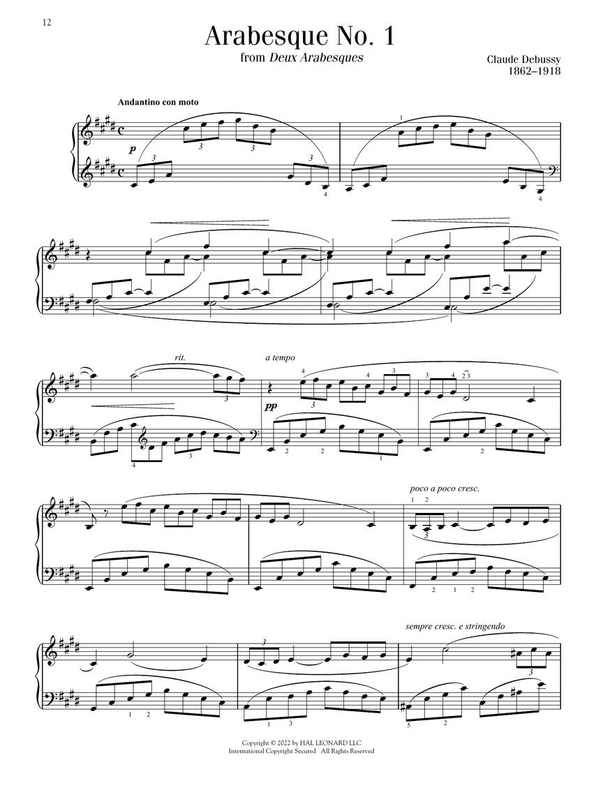 Intermediate French Favorites For Piano Book