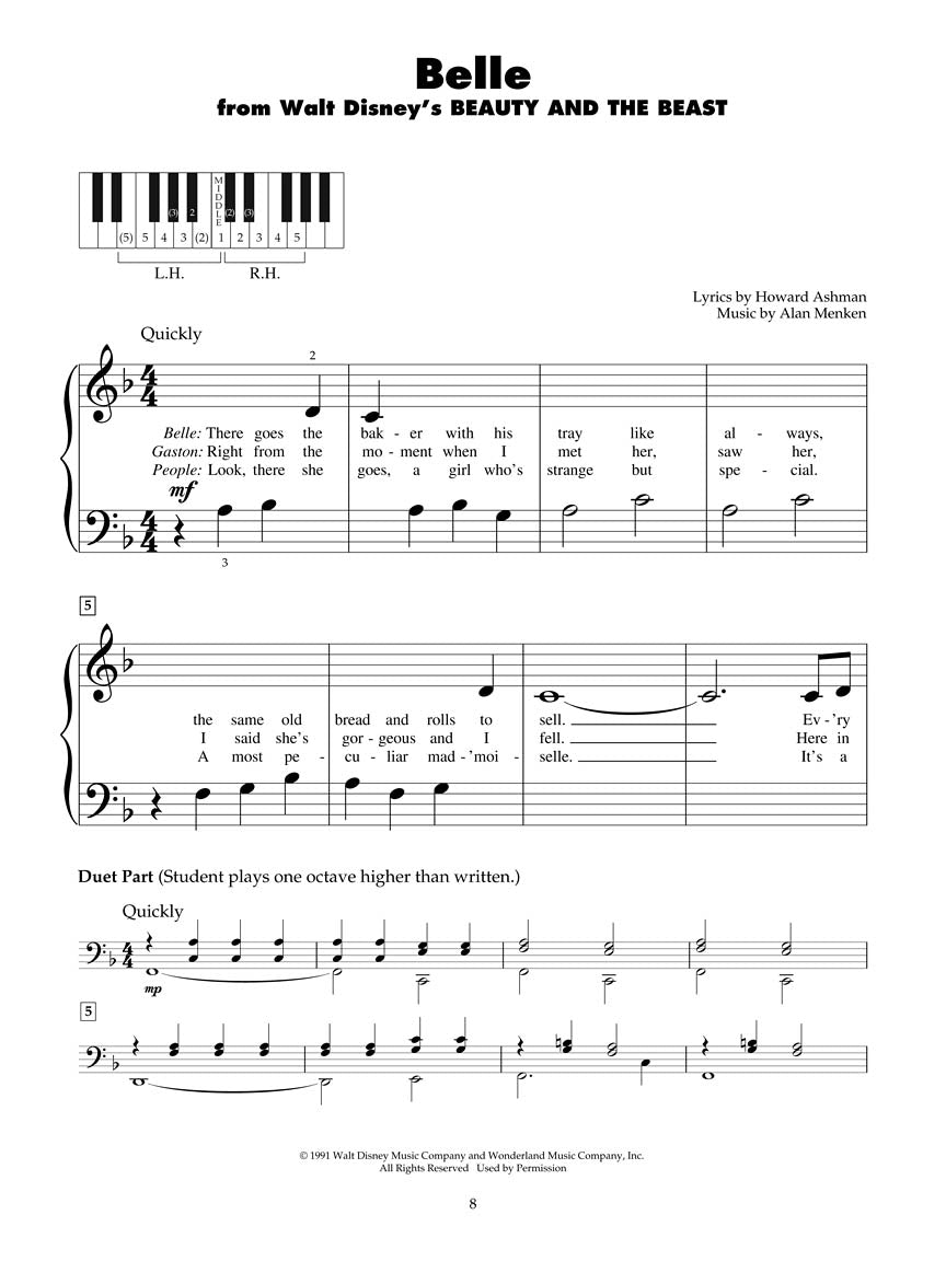 Disney Movie Classics - Five Finger Piano Book