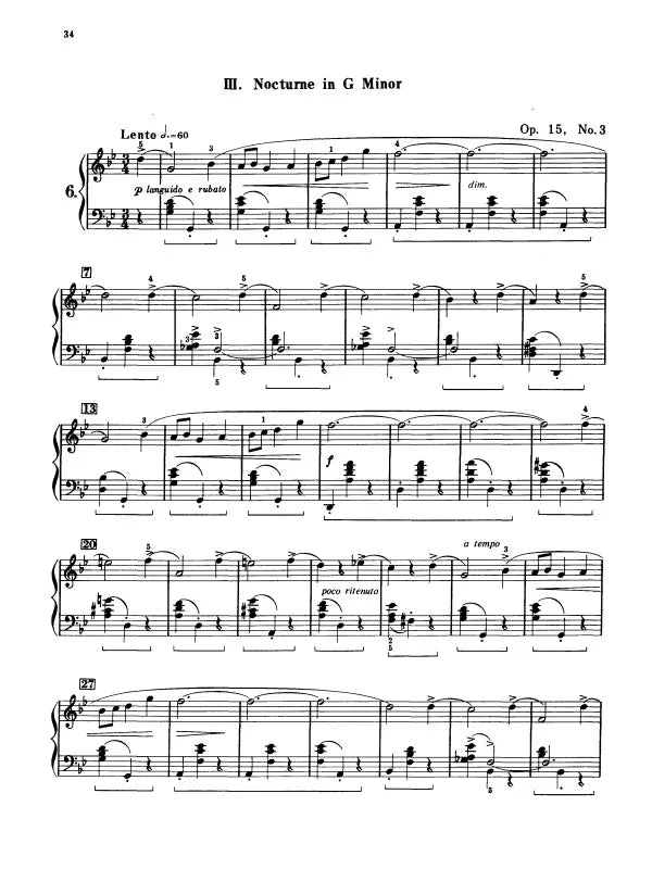 Chopin - Nocturnes (Complete) For Piano Book