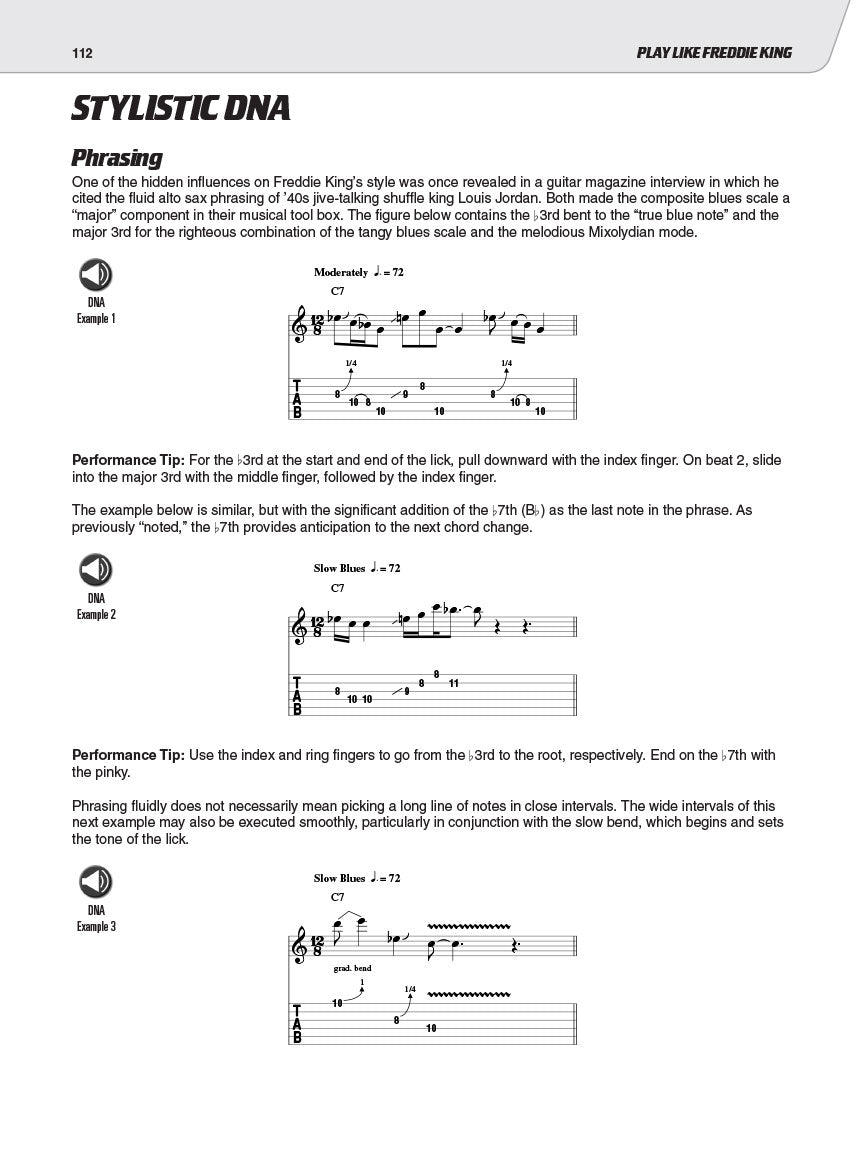 Play Like Freddie King Guitar Tab Bk/Ola