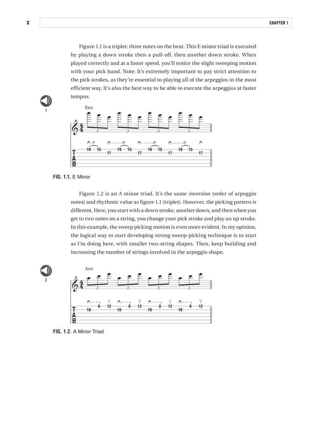 Joe Stump -Guitar Sweep Picking & Arpeggios Book/Ola