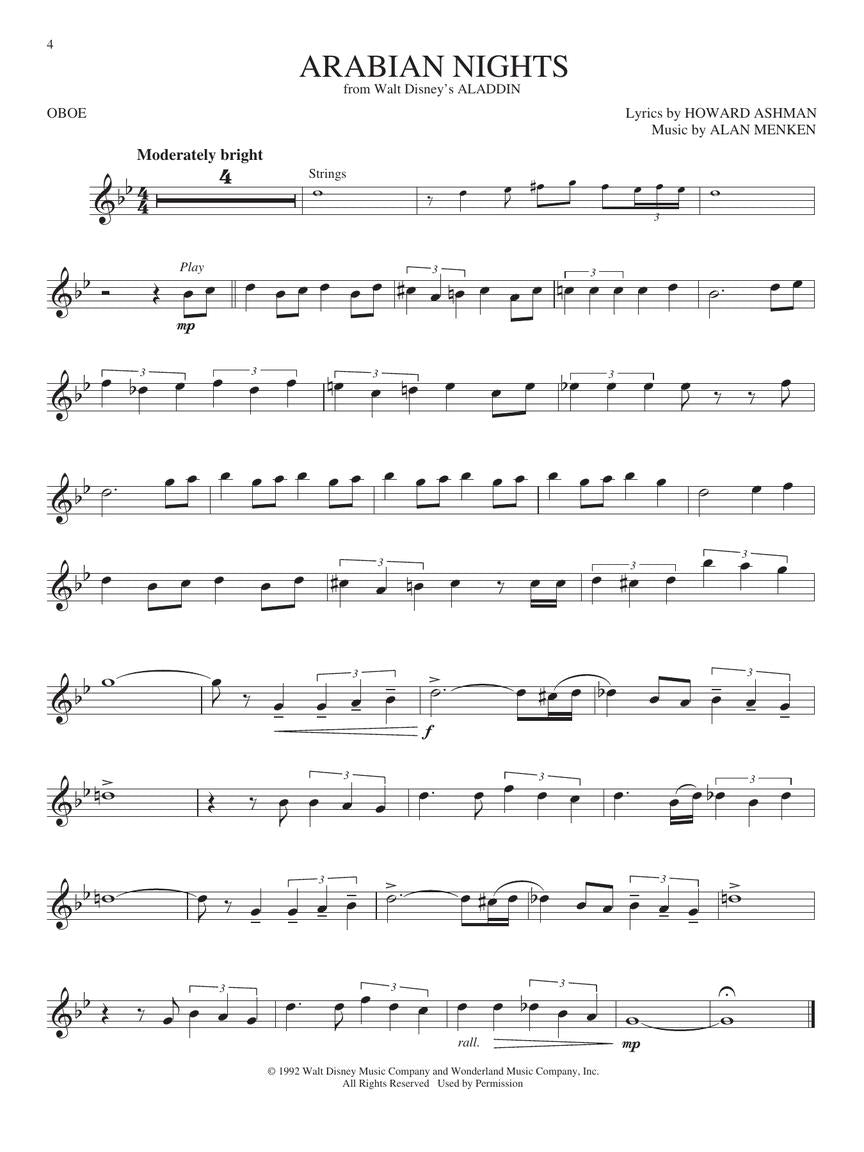 Disney Greats For Oboe - Play Along Book/Ola