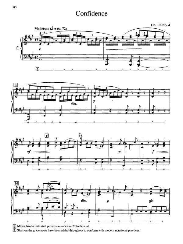 Mendelssohn - Songs Without Words For Piano