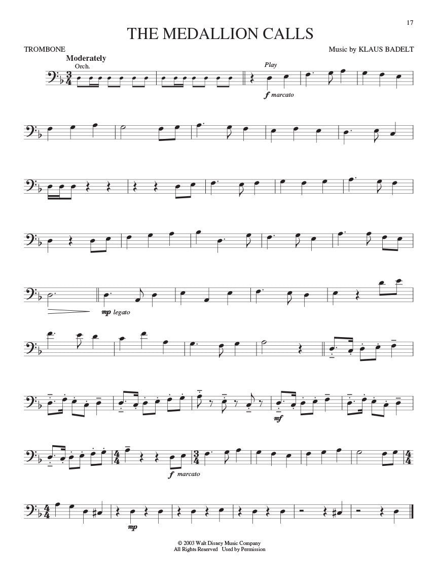 Pirates Of The Caribbean For Trombone Play Along Book/Ola