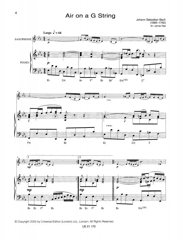 Take Another Ten For Alto/Tenor Sax/Piano Arr Rae