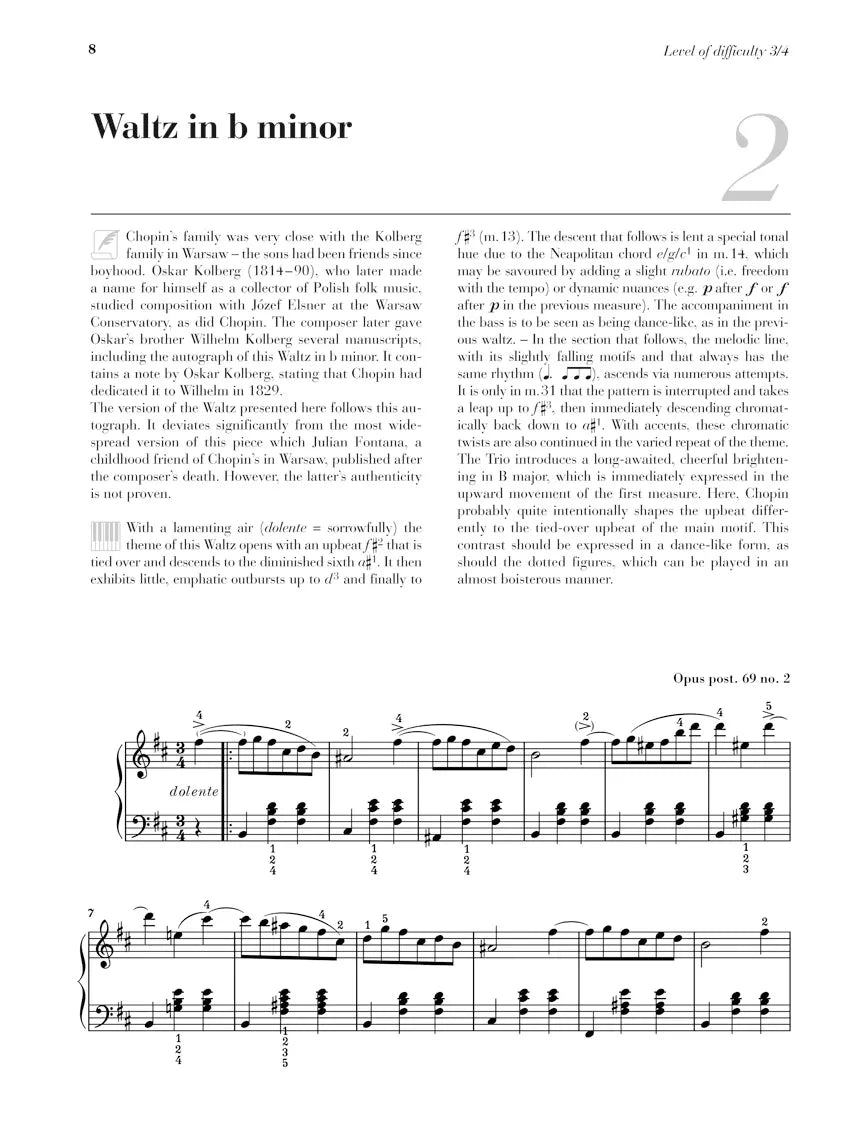 At The Piano Chopin Book. (17 Well-Known Original Pieces)