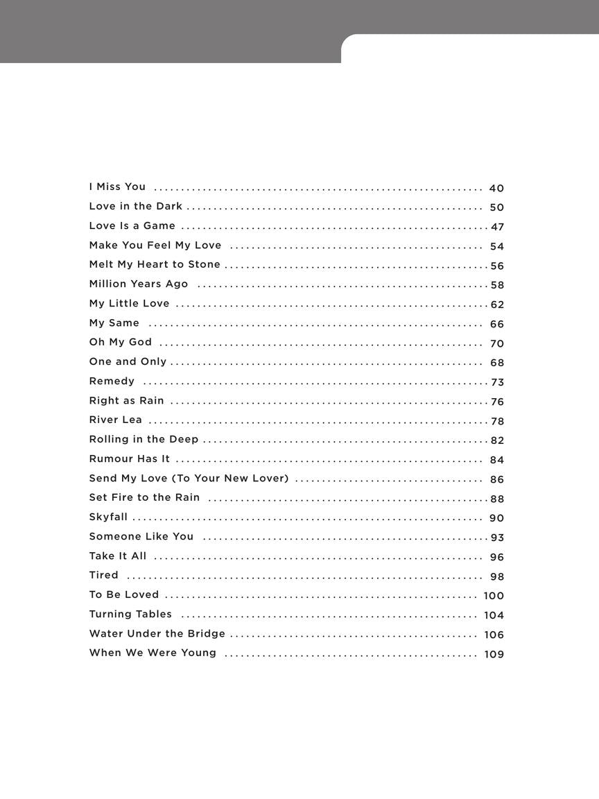 Really Easy Piano - 40 Adele Songs Book