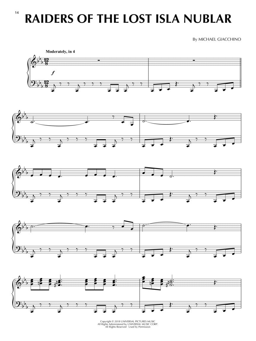 Jurassic World Fallen Kingdom Piano Solo Book