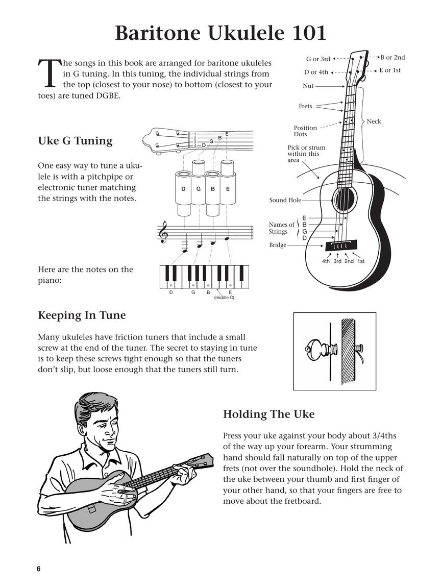 Daily Ukulele - Baritone Ukulele Spiral Bound Book (366 Songs)