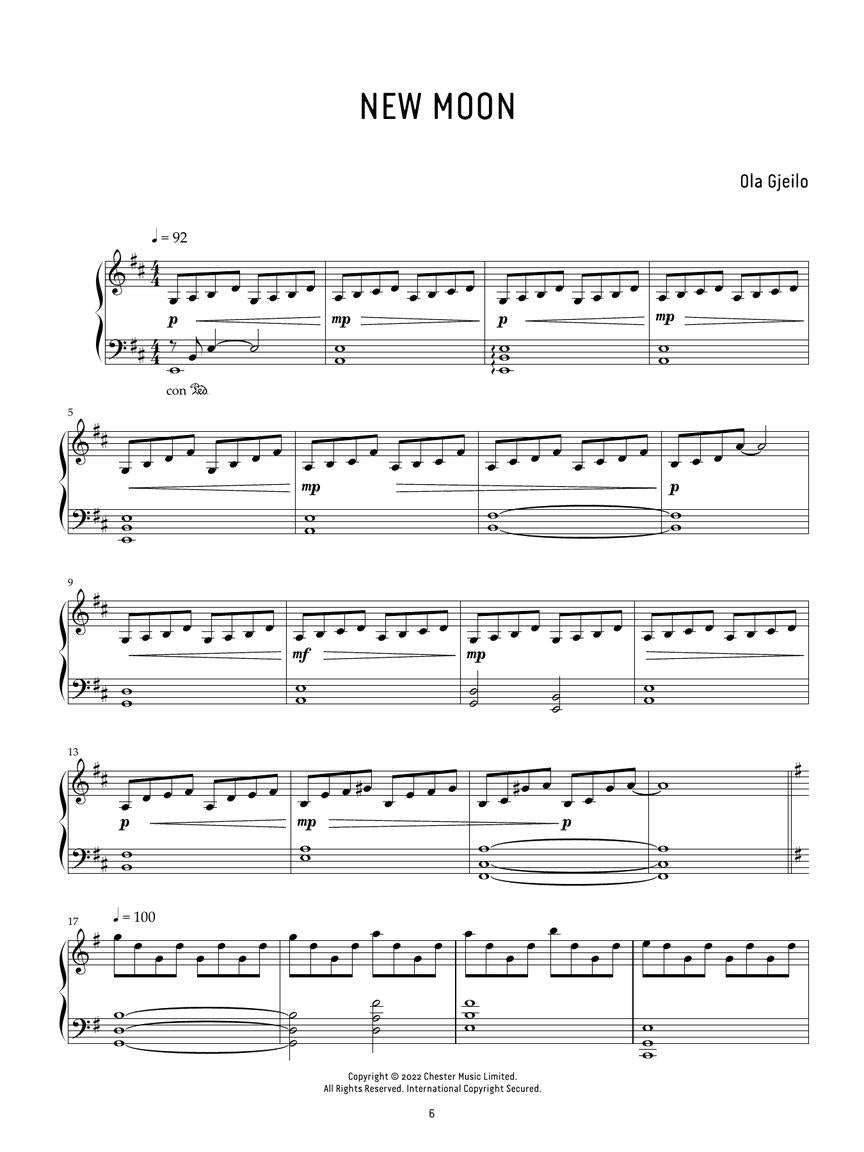 Ola Gjeilo - Dawn For Piano Solo Book