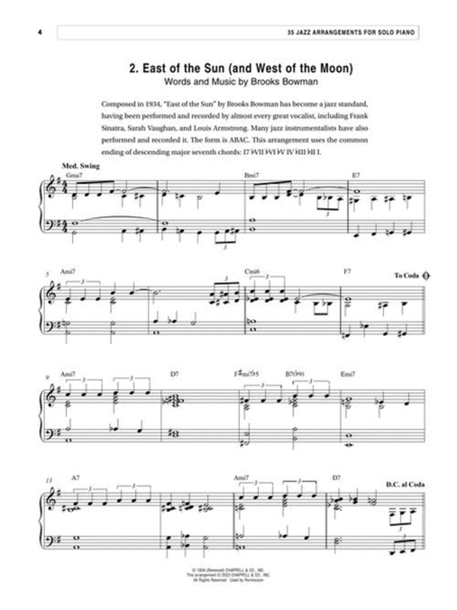 Berklee Press - 35 Jazz Standards For Solo Piano Book