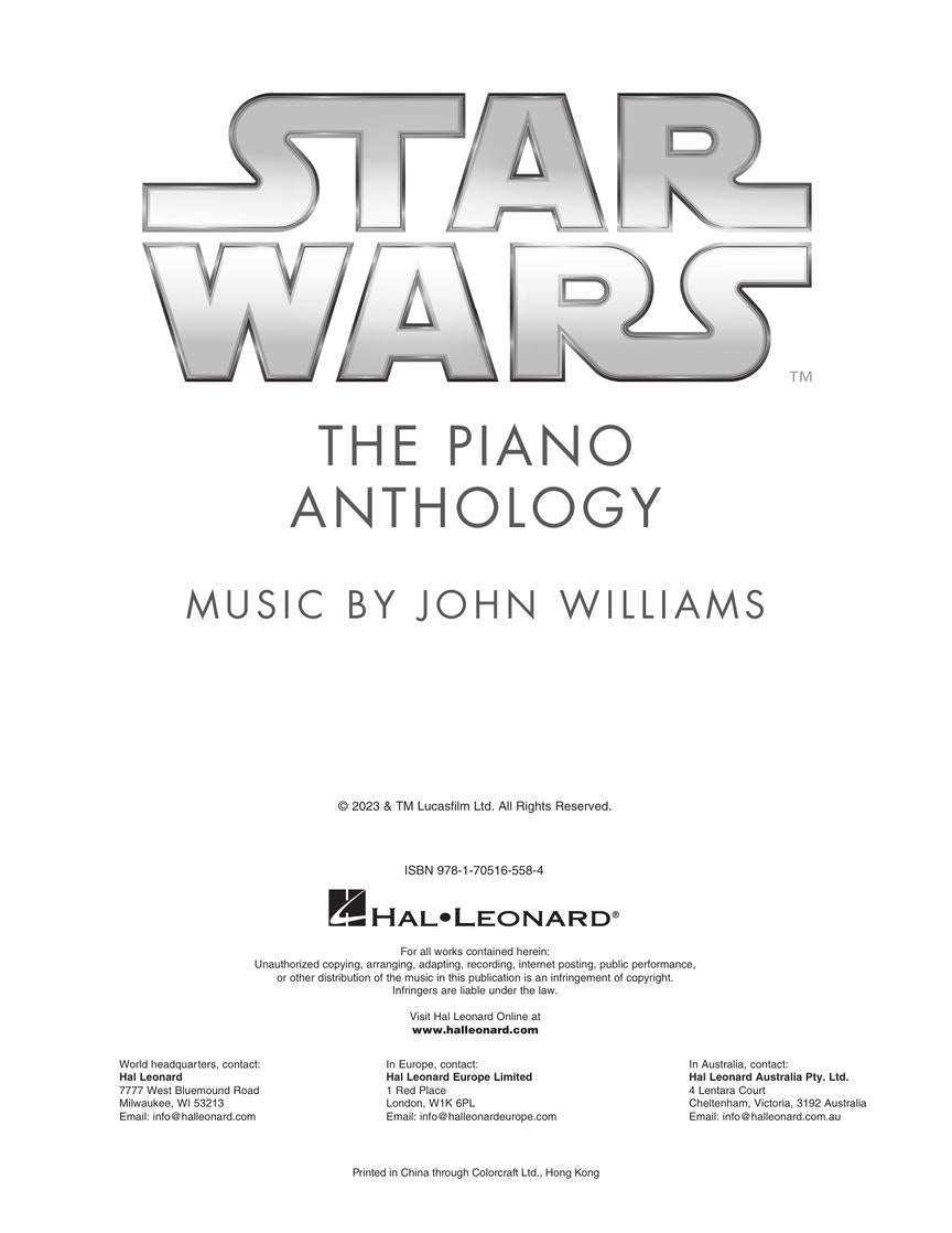 Star Wars The Piano Anthology - Themes From All Nine Films Hardcover Book & Case