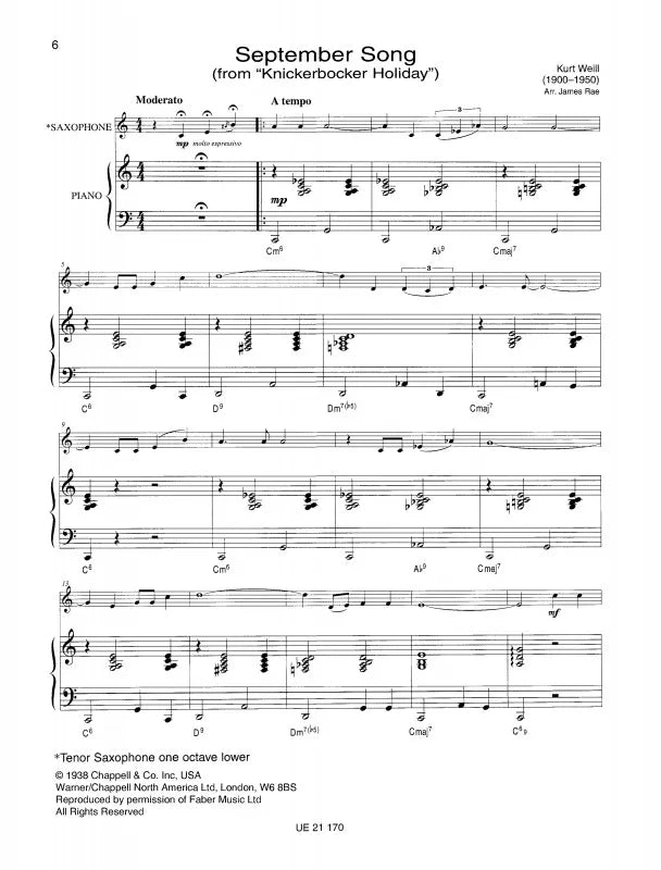 Take Another Ten For Alto/Tenor Sax/Piano Arr Rae