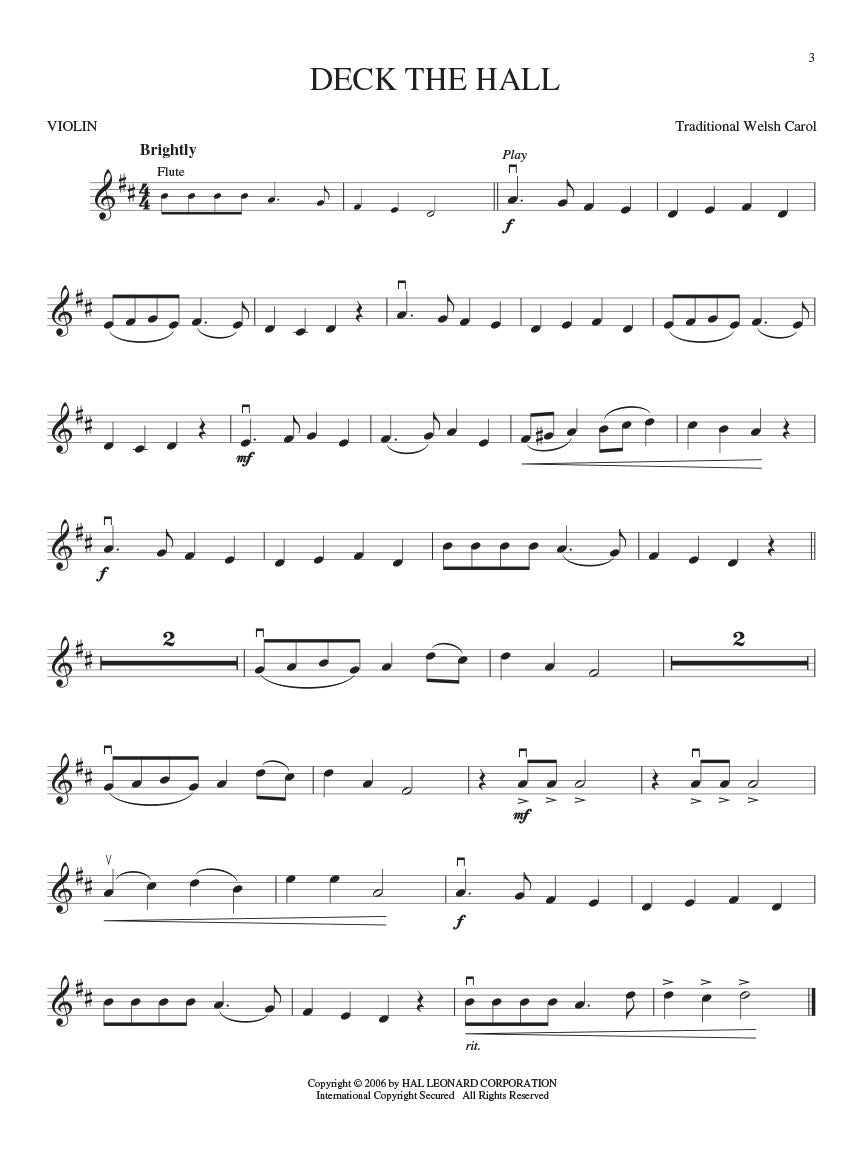 Christmas Carols For Violin Book/Ola