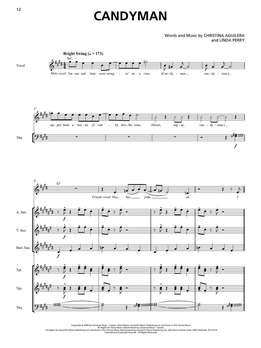 Pop Hits Horn Section Transcribed Scores