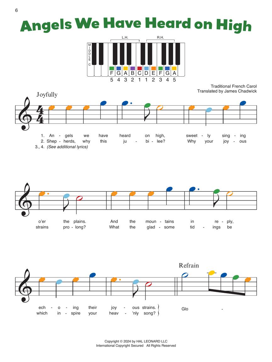 Piano by Color Book - Learn 27 Christmas Carols Instantly