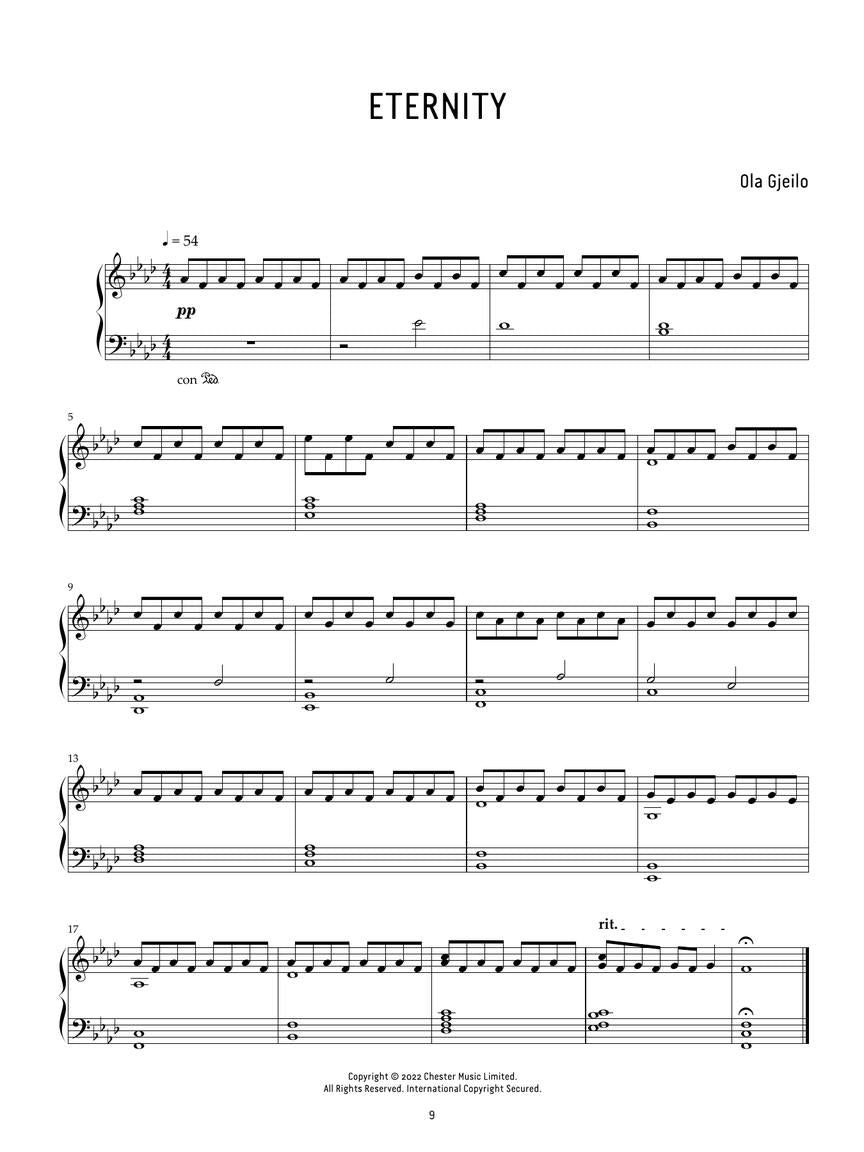 Ola Gjeilo - Dawn For Piano Solo Book