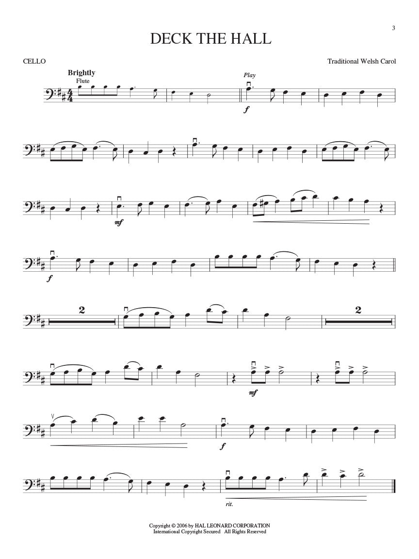 Christmas Carols For Cello Book/Ola